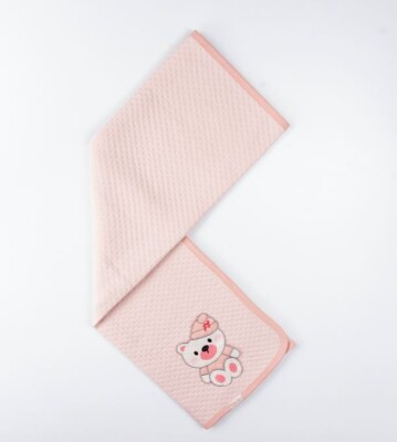 Wholesale Unisex Baby Quilting Blanket 80x90 Ramel Kids 1072-840 Salmon Color 