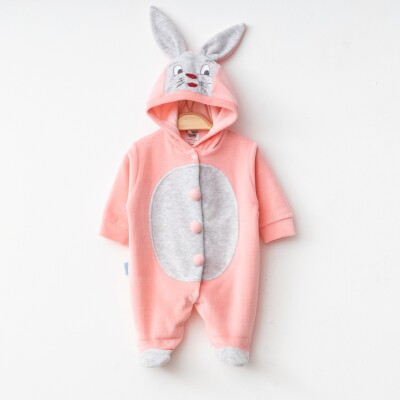 Wholesale Unisex Baby Rabbit Costume Velvet Romper 1-6 Months Hoppidik 2017-2025 Salmon Color 