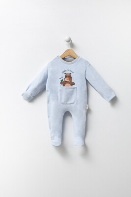 Wholesale Unisex Baby Rompers 3-12M Minicorn 2018-2337 Blue