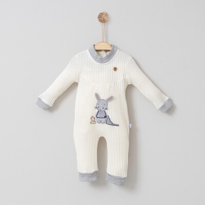 Wholesale Unisex Baby Rompers 3-18M Miniborn 2019-6100 Gray