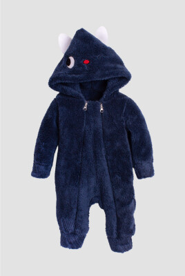 Wholesale Unisex Double Zipper Costume Welsoft Jumpsuit 3-12M Kidexs 1026-40114 Navy 