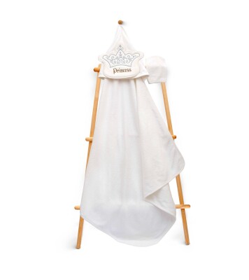 Wholesale Unisex Kids 2-Piece Scrub Mitt and Towel Set 85X80 Babyline 2015-9-508 Ecru