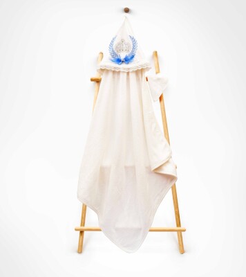 Wholesale Unisex Kids 2-Piece Scrub Mitt and Towel Set 85X80 Babyline 2015-9-550 Blue