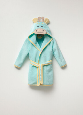 Wholesale Unisex Kids Bathrobe 1-4Y Ramel Kids 1072-487 Mint Green 