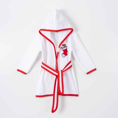 Wholesale Unisex Kids Bathrobe 1-4Y Ramel Kids 1072-520 - Ramel Kids