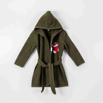 Wholesale Unisex Kids Bathrobe 1-4Y Ramel Kids 1072-520 - Ramel Kids (1)