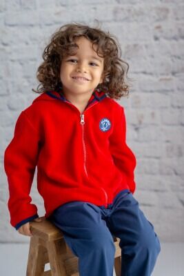 Wholesale Unisex Kids Fleece Cardigan 3-14Y Zeyland 1070-242Z1ETA26 Red