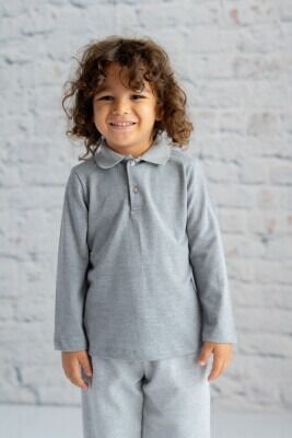 Wholesale Unisex Kids Long Sleeve T-Shirt 3-14Y Zeyland 1070-242Z1ETA63 Gray