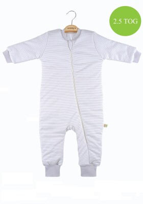 Wholesale Unisex Kids Sleeper Jumpsuit 1-6Y Ciccimbaby 1043-4855 Gray