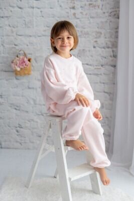 Wholesale Unisex Kids Tracksuit Set 3-14Y Zeyland 1070-242Z1ETA74 Pink