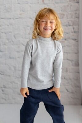 Wholesale Unisex Kids Turtleneck Sweater 3-14Y Zeyland 1070-242Z1ETA62 Gray
