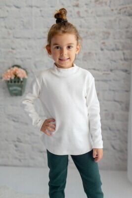Wholesale Unisex Kids Turtleneck Sweater 3-14Y Zeyland 1070-242Z1ETA62 Ecru