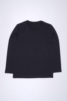 Wholesale Unisex Long Sleeve Basic T-shirt 9-12Y Interkidsy Basic 2027-2314 - Interkidsy Basic