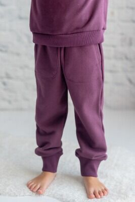 Wholesale Unisex Sweatpants 3-14Y Zeyland 1070-242Z1ETA06 Damson Color